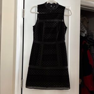 Topshop Black Lace Detail Skirt